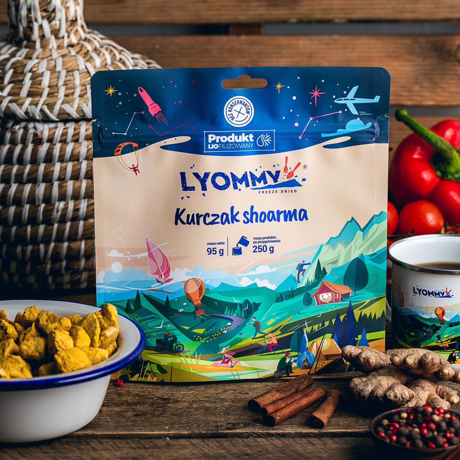 Lyommy Kurczak Shoarma Freeze-Dried Meal 95 g/432 kcal