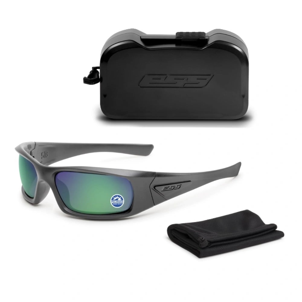 ESS 5B taktiset lasit - Matte Carbon/Polarized Mirrored Green