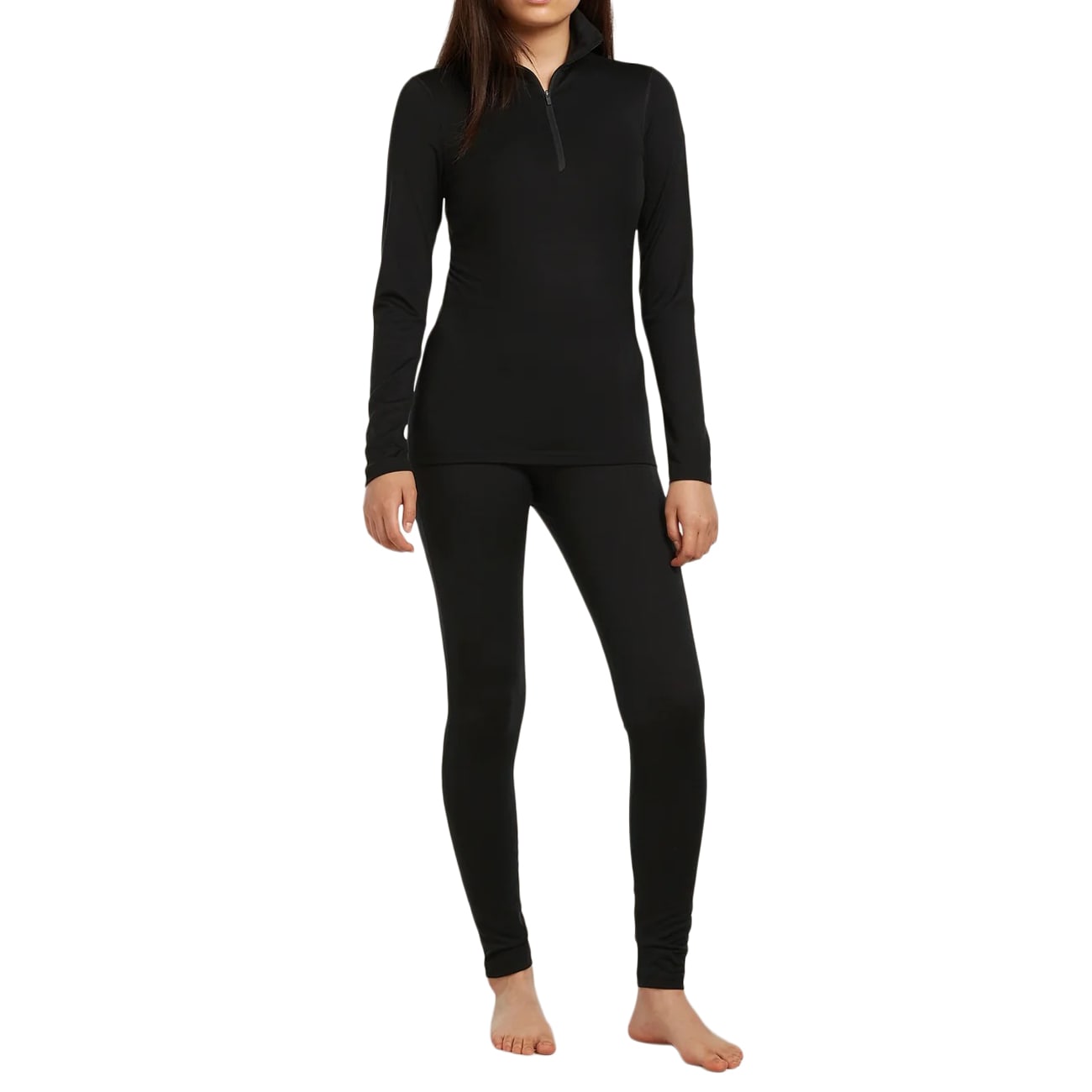 Icebreaker Merino 200 Oasis Half-Zip naisten lämpöpaita - Black