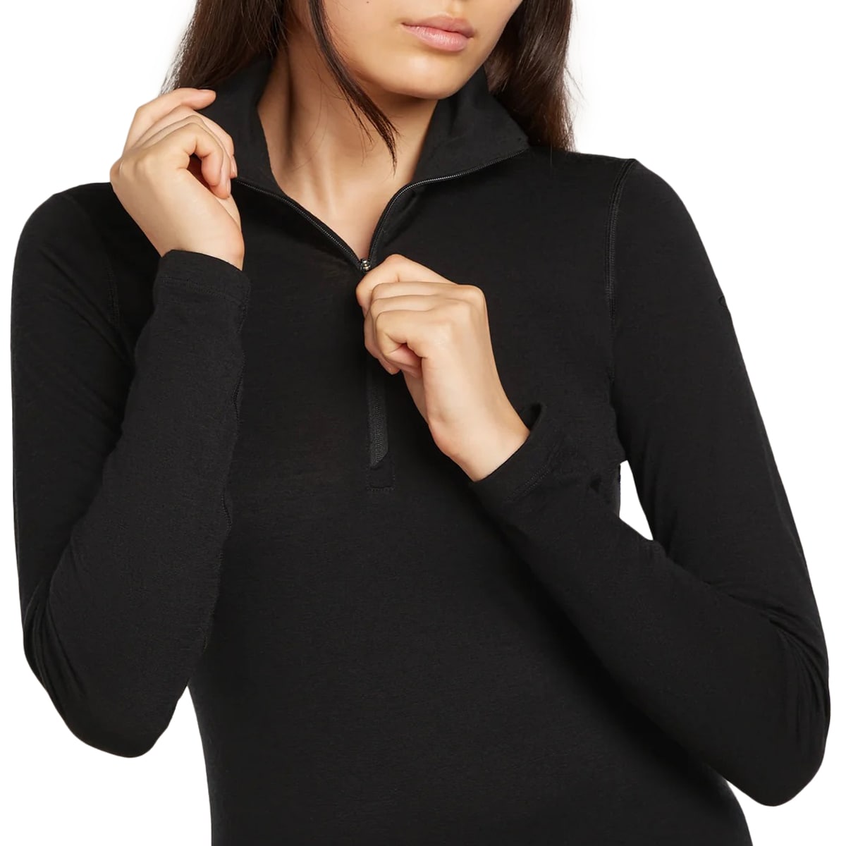 Icebreaker Merino 200 Oasis Half-Zip naisten lämpöpaita - Black