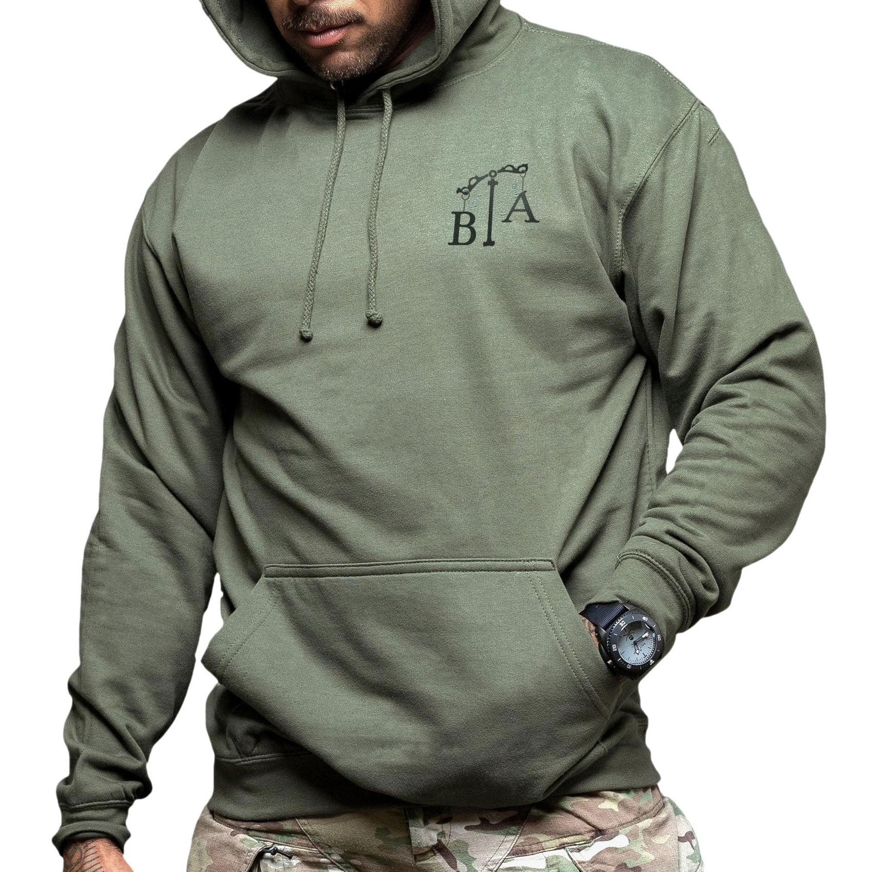 Brothers in Arms Justicia Hoodie huppari - Olive