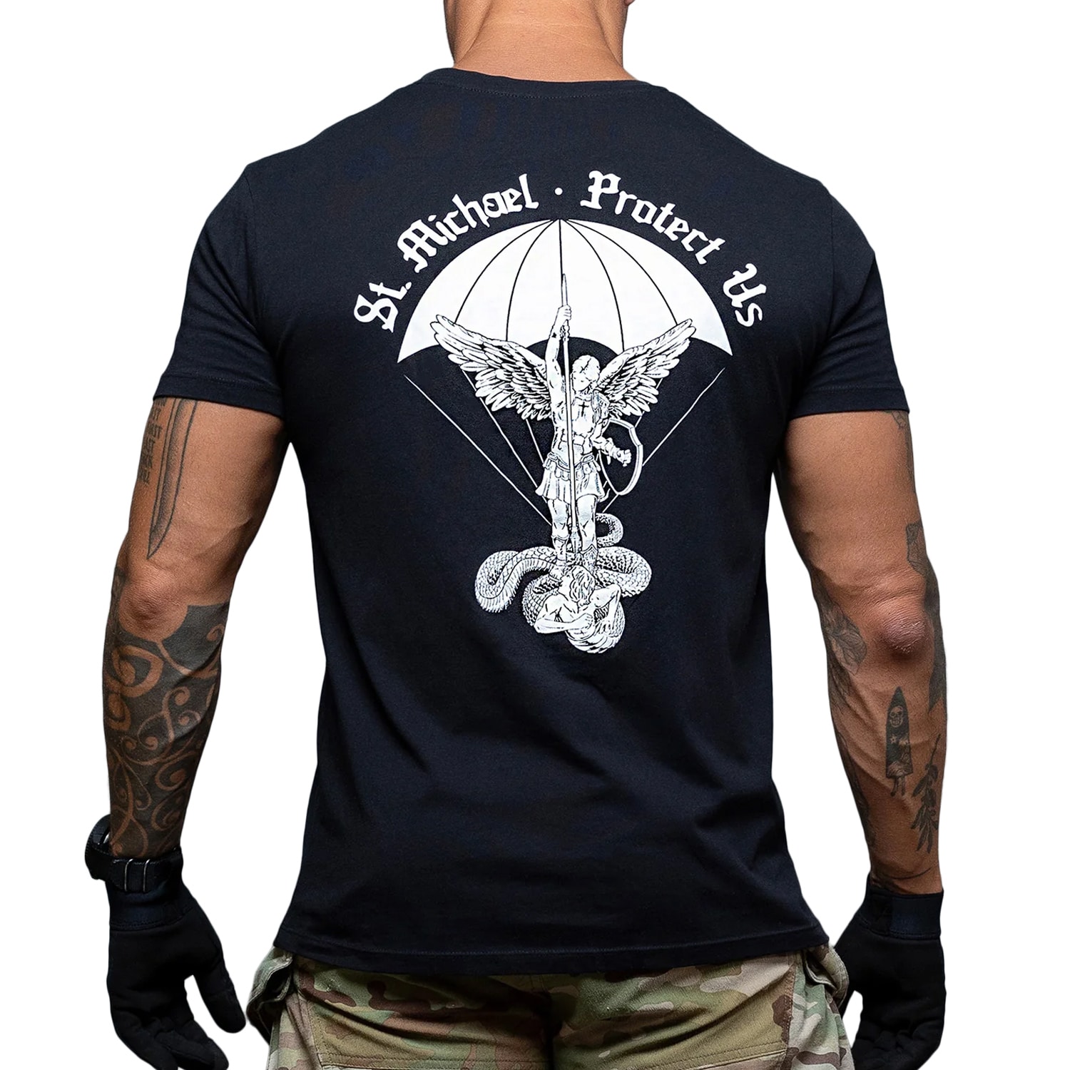 Brothers In Arms St. Michael T-paita - Black