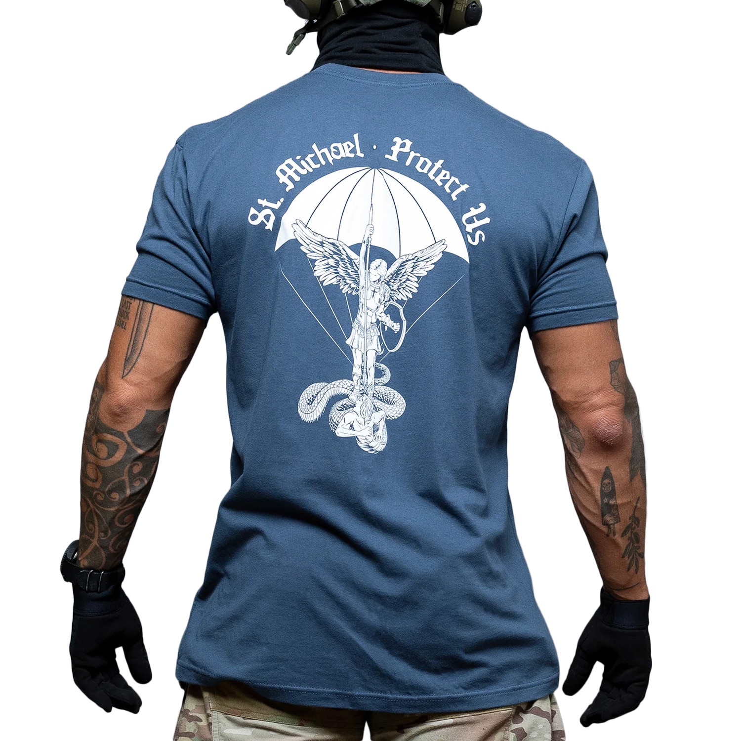 Brothers In Arms St. Michael T-paita - Indigo