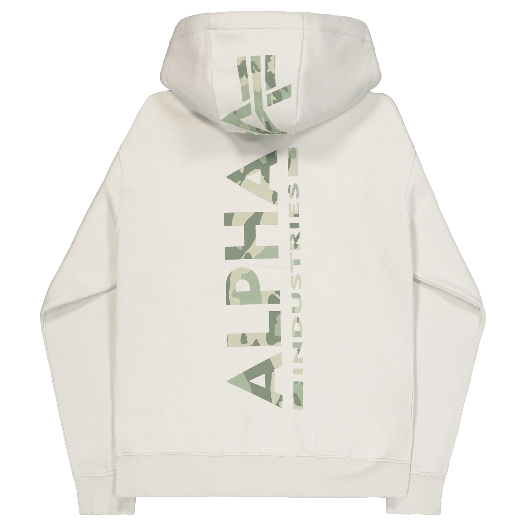 Alpha Industries Backprint Camo Print Hoodie huppari - Stone