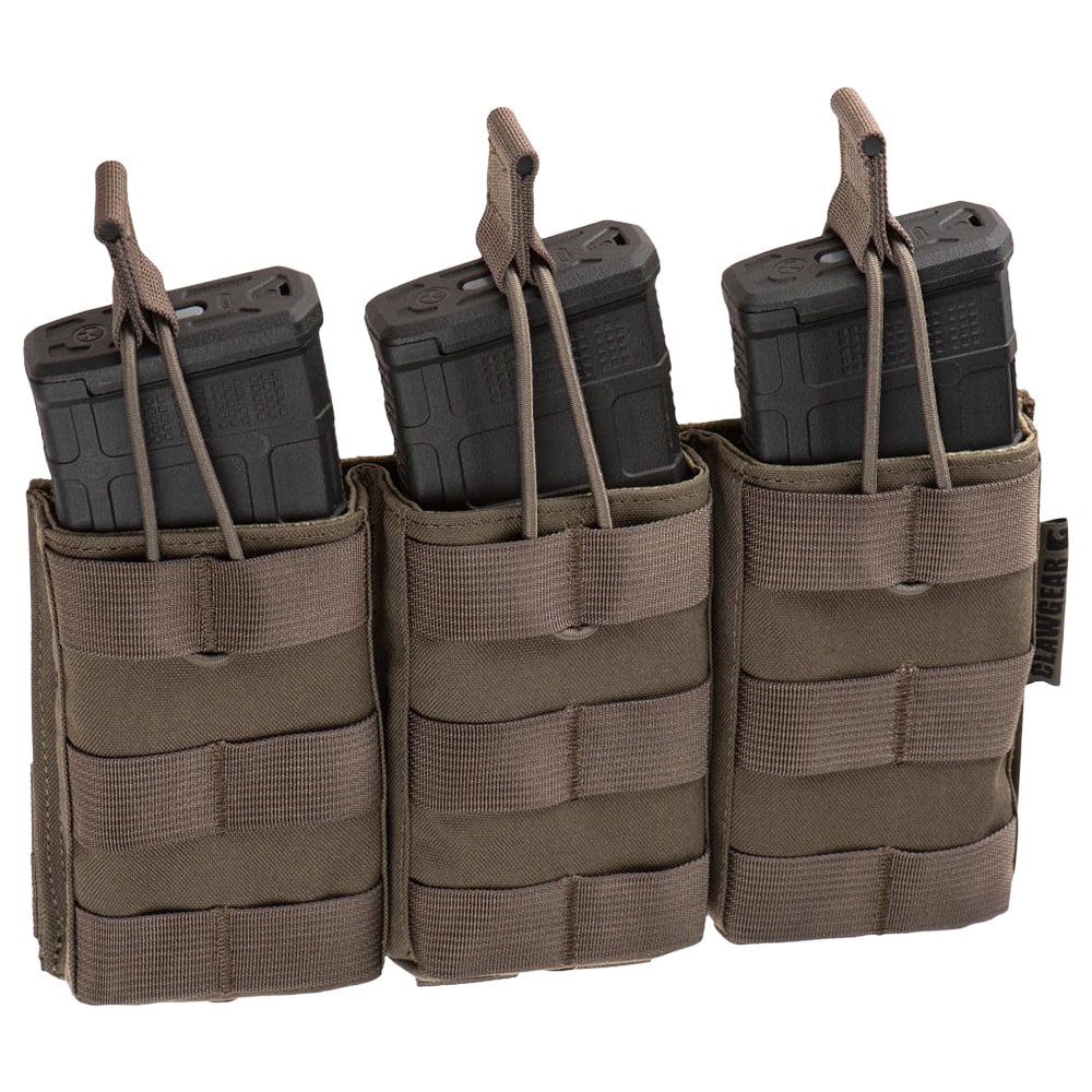 Clawgear 5,56 mm Open Triple Mag Pouch Core kolminkertainen lipastasku kiväärin lippaille - RAL 7013