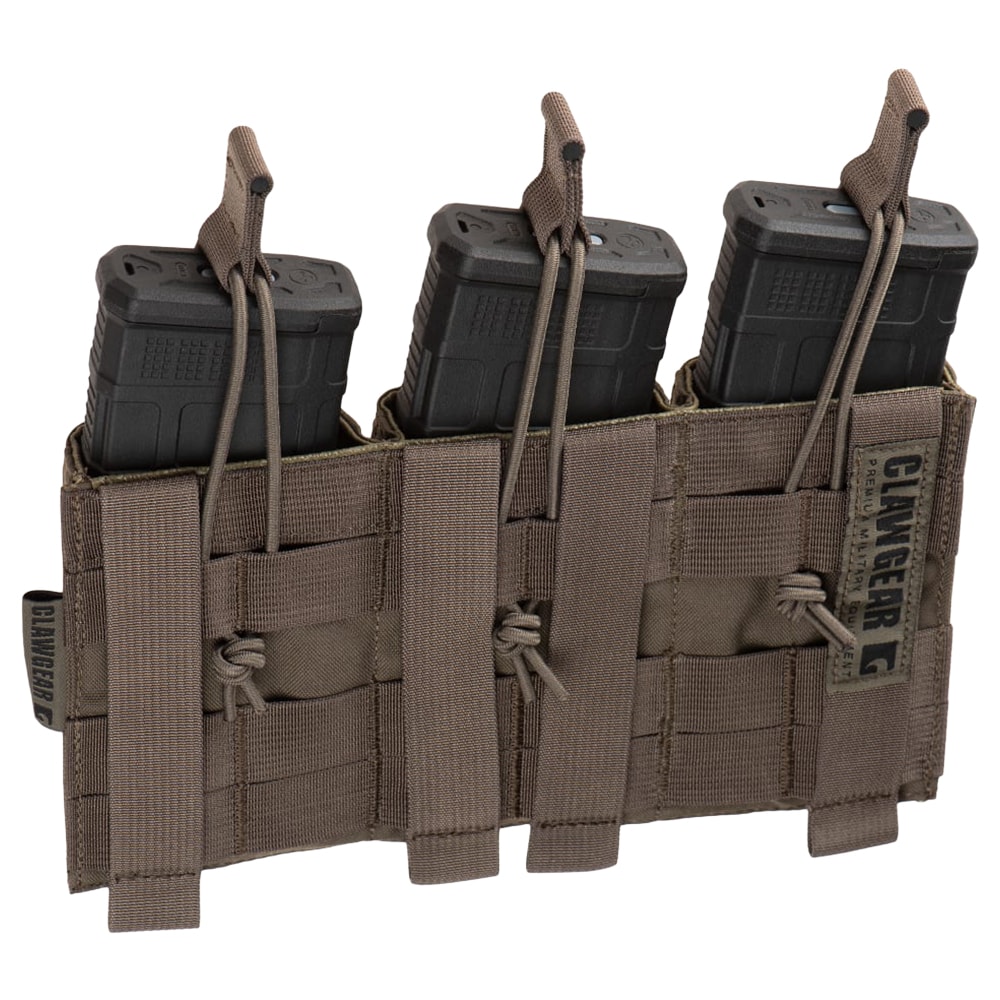 Clawgear 5,56 mm Open Triple Mag Pouch Core kolminkertainen lipastasku kiväärin lippaille - RAL 7013