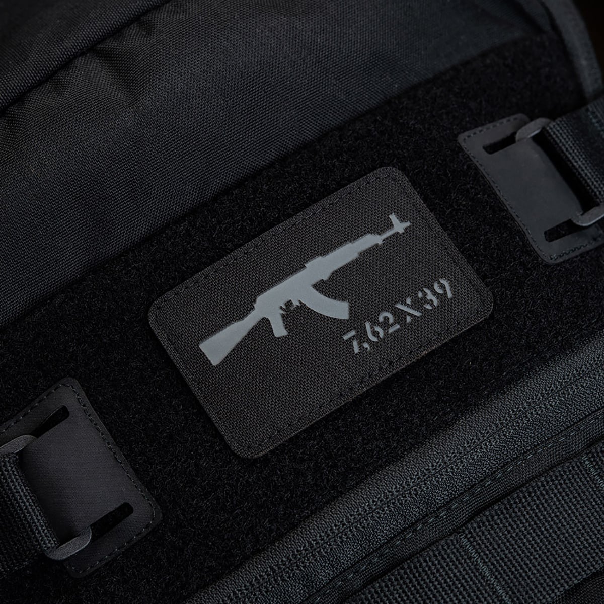 M-Tac AKM 7,62 x 39 Laser Cut Morale Patch - Black/Grey