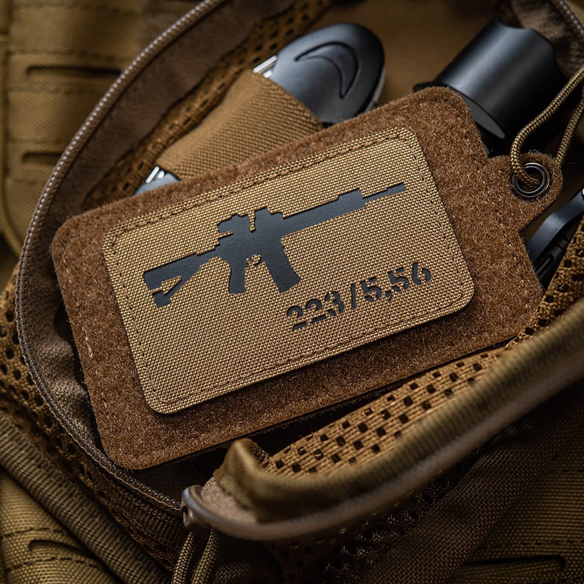 M-Tac AR-15 223/5,56 Laser Cut Morale Patch - Coyote/Black