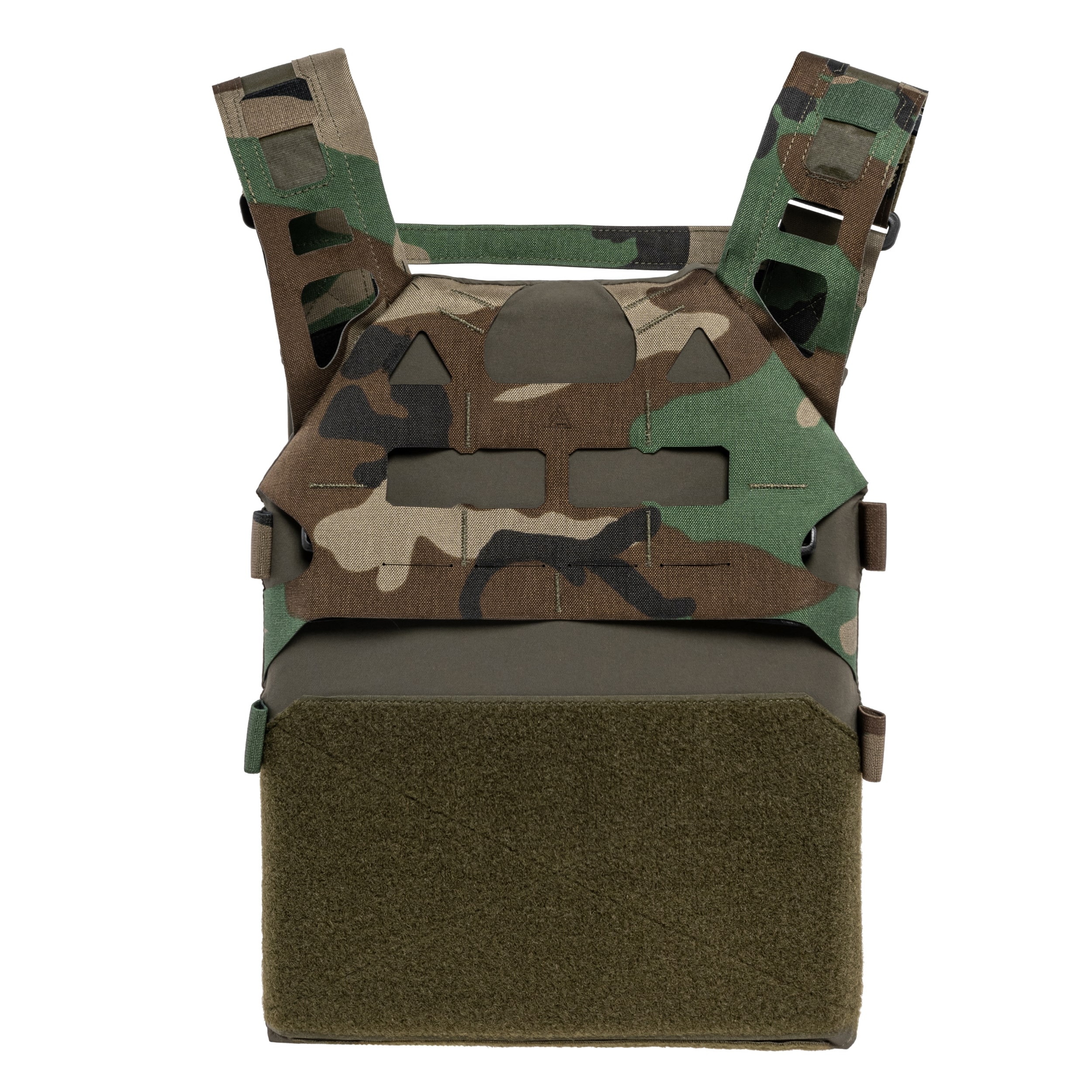 Direct Action Bearcat Ultralight Plate Carrier Taktinen liivi - Woodland - levyille koko L