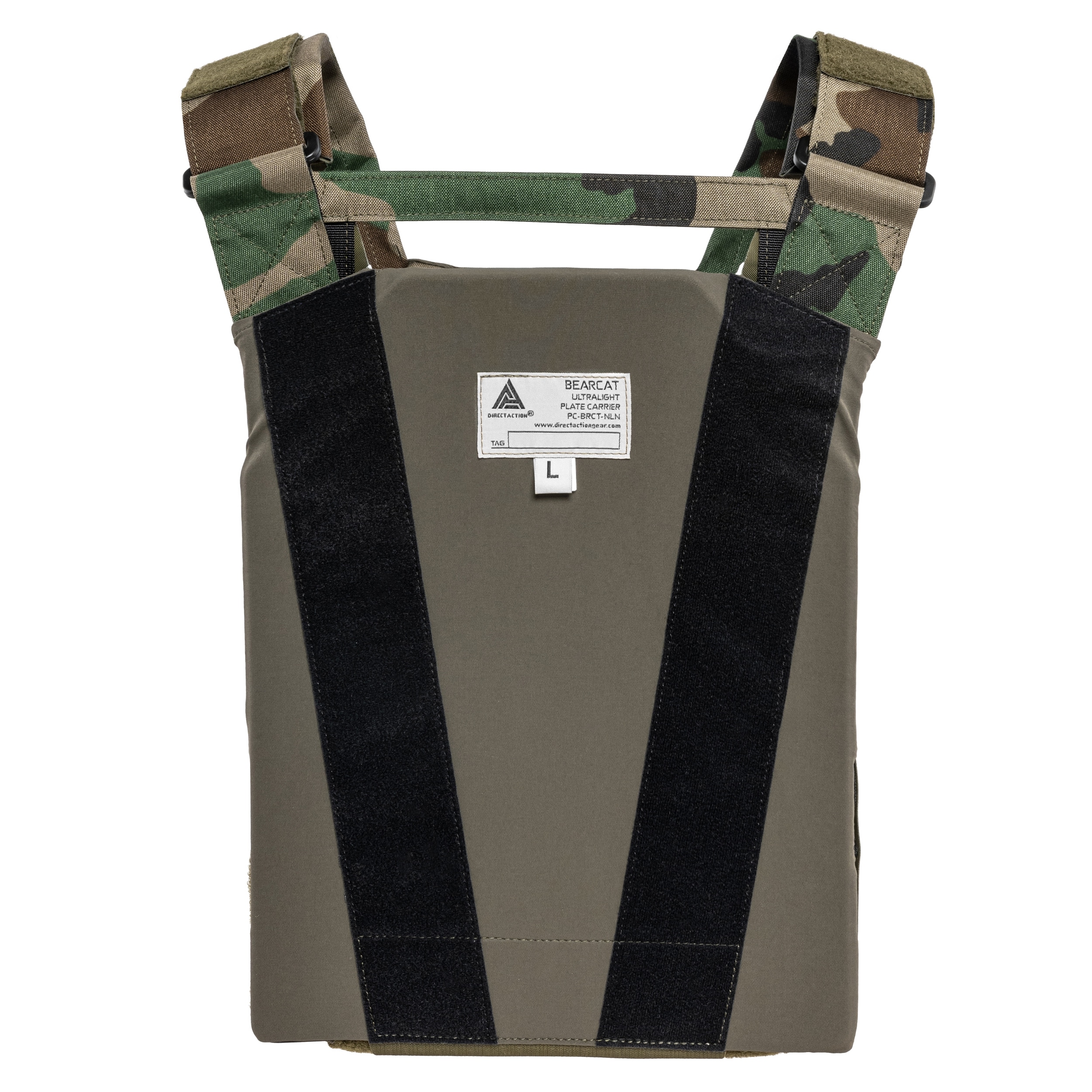 Direct Action Bearcat Ultralight Plate Carrier Taktinen liivi - Woodland - levyille koko L
