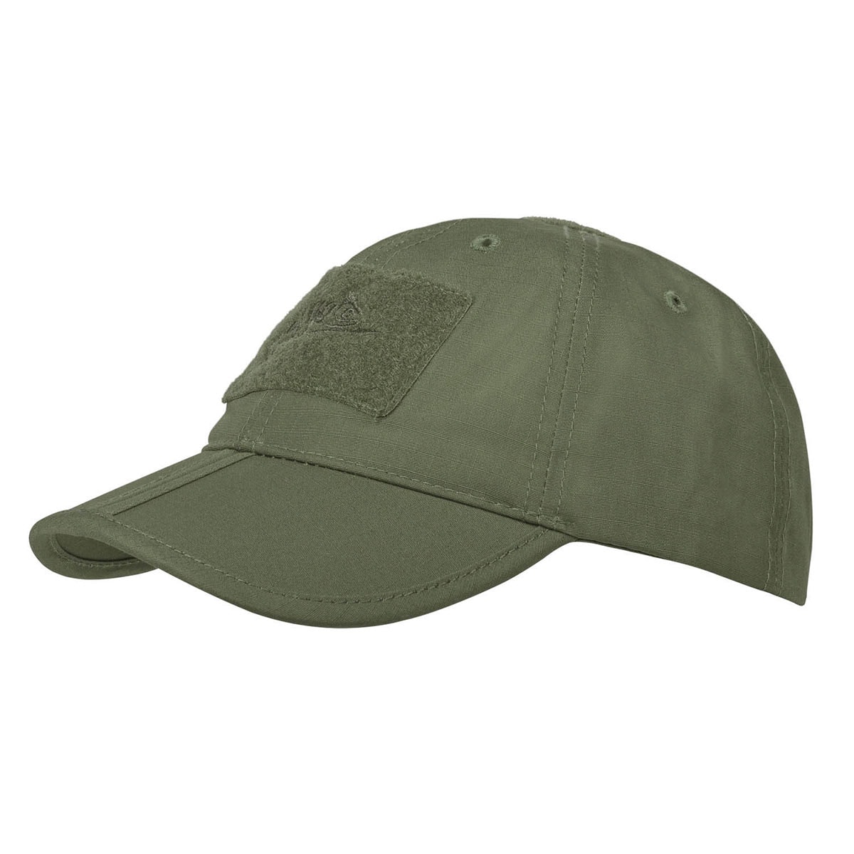 Helikon-Tex Folding PolyCotton Rip-Stop lippalakki plus velcro - Olive Green