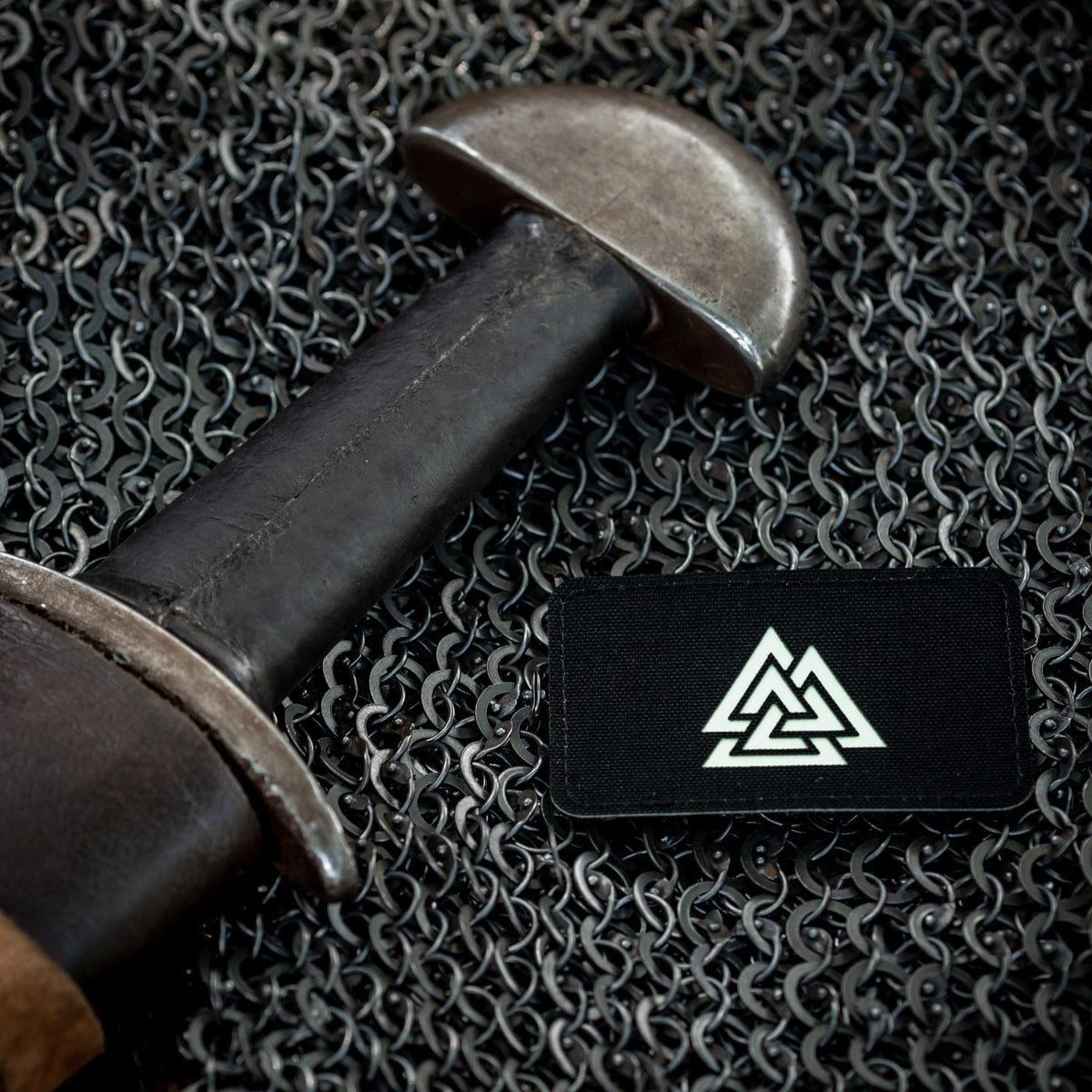 M-Tac Valknut Laser Cut Morale Patch - Black Luminate