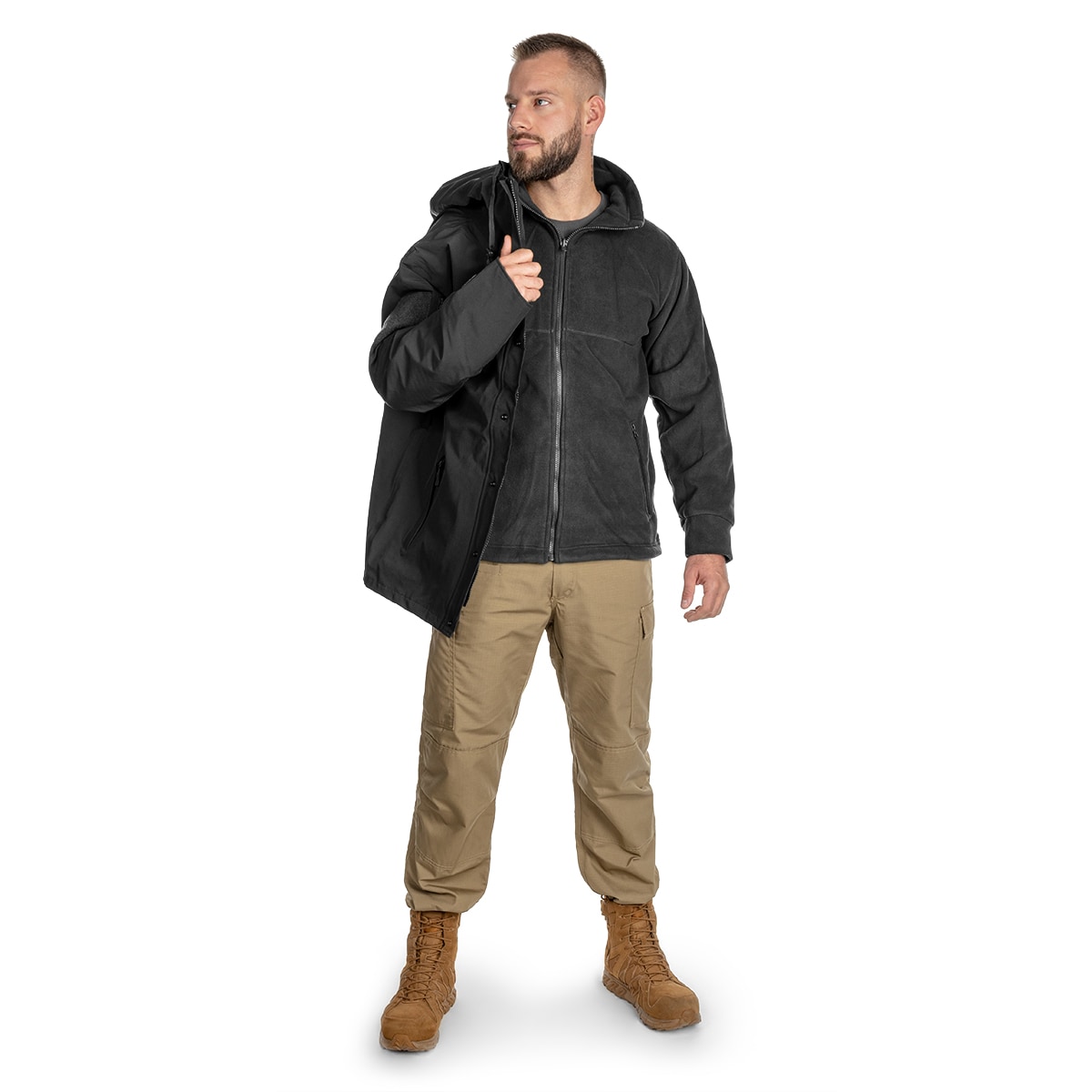 Mil-Tec ECWCS Wet Weather Gen.II Takki irrotettavalla vuorilla - Black