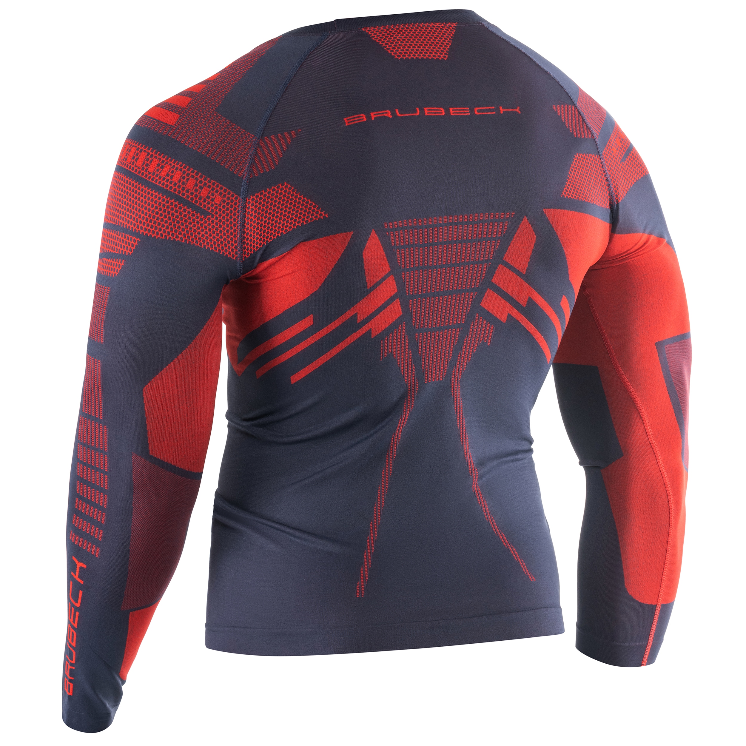 Brubeck Dry Long Sleeve Tekninen Aluspaita - Navy/Red