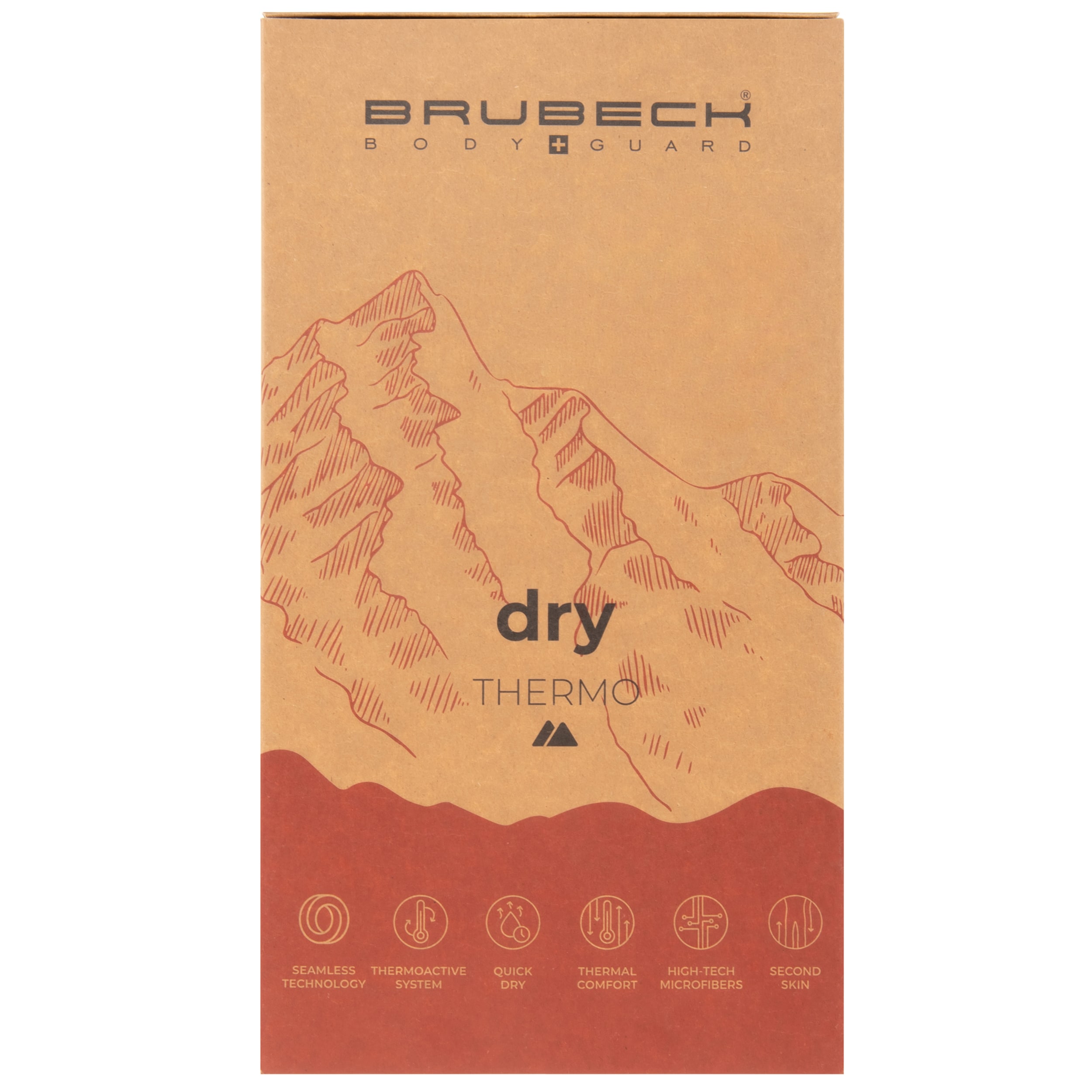Brubeck Dry Long Sleeve Tekninen Aluspaita - Navy/Red