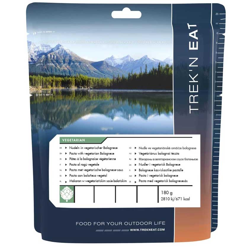 Trek'n Eat - Kasvis Bolognesekastikepasta, freeze-dried 180 g/671 kcal