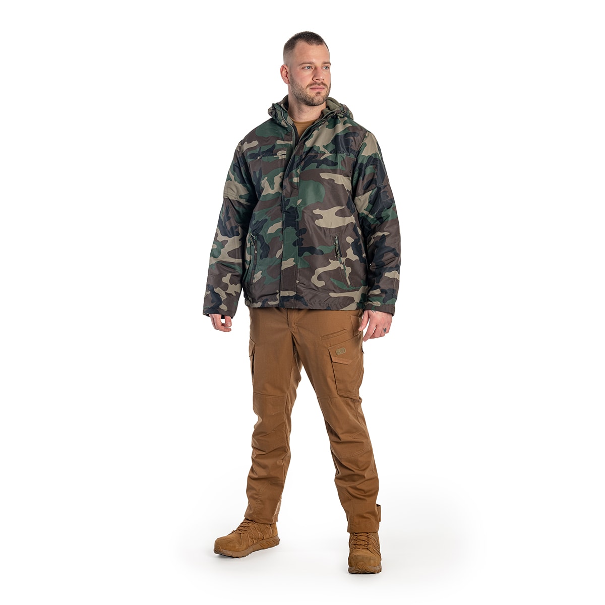 Brandit Windbreaker Frontzip Takki - Woodland
