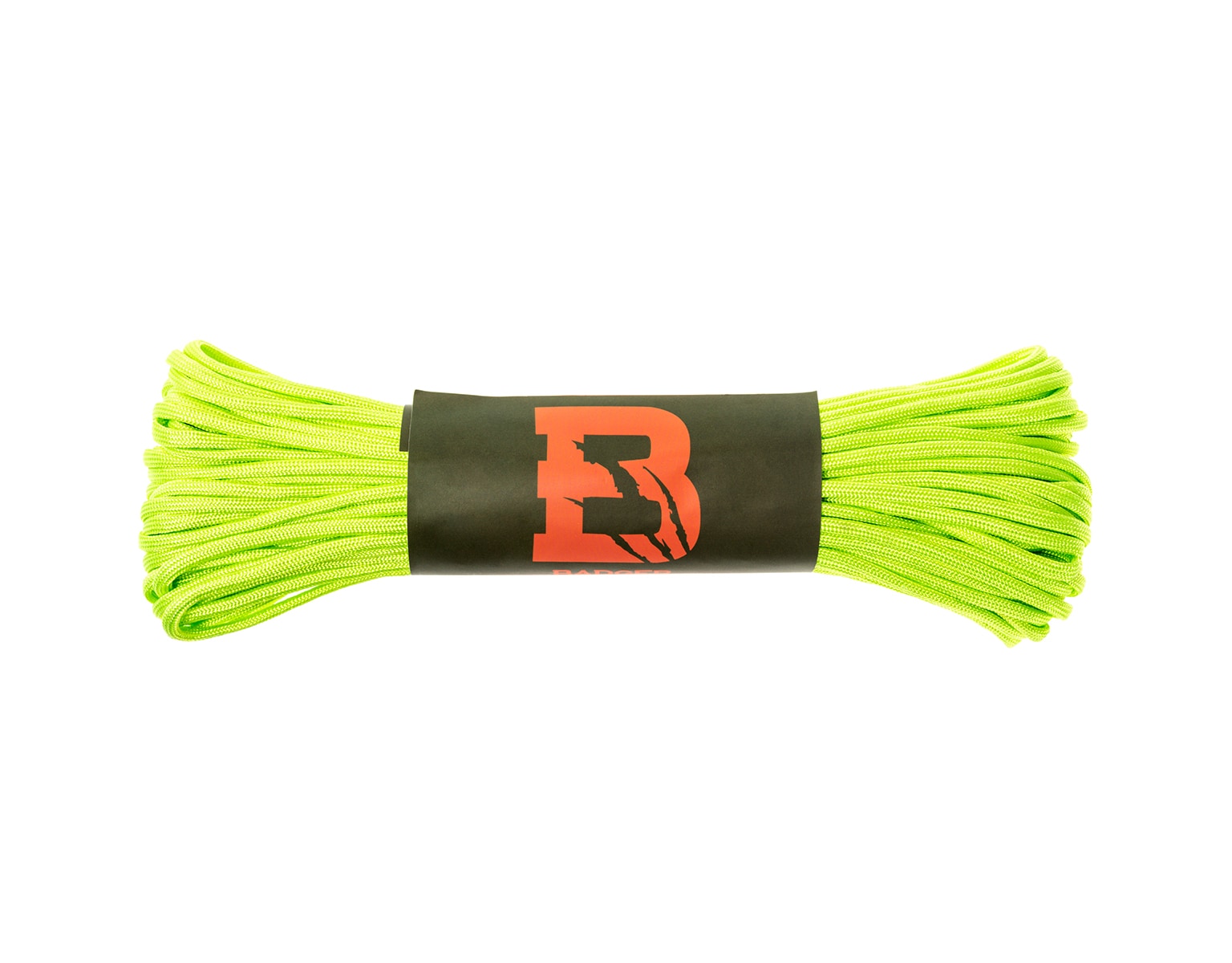 Badger Outdoor 550 Paracord-linja 30 m - Neon Yellow