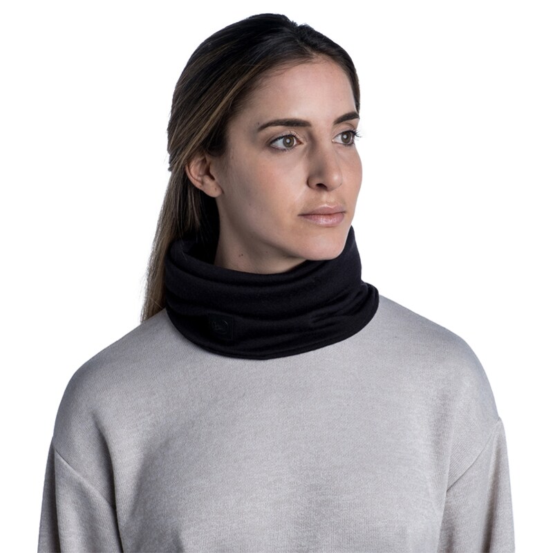 Buff Merino Heavyweight Suojahuivi - Solid Black