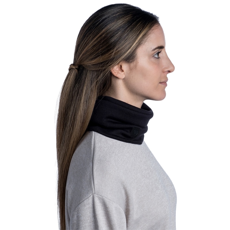 Buff Merino Heavyweight Suojahuivi - Solid Black