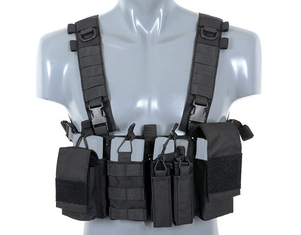 8Fields Buckle Up Chest Rig V3 taktinen liivi - musta