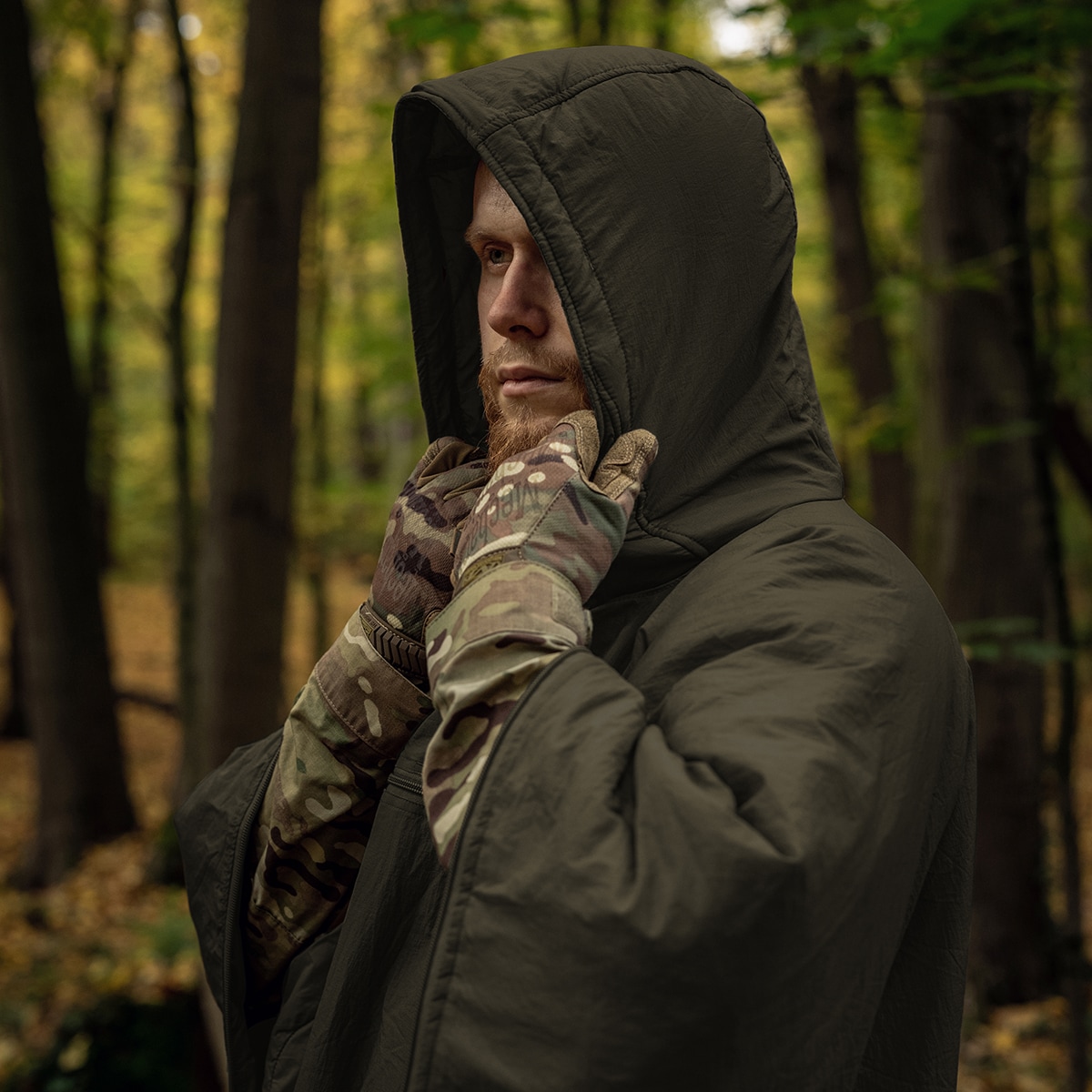 Helikon-Tex Swagman Roll Climashield Apex Poncho makuupussitoiminnolla - Taiga Green
