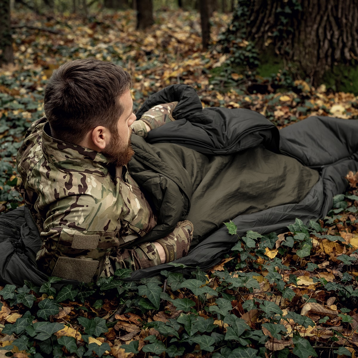 Helikon-Tex Swagman Roll Climashield Apex Poncho makuupussitoiminnolla - Taiga Green