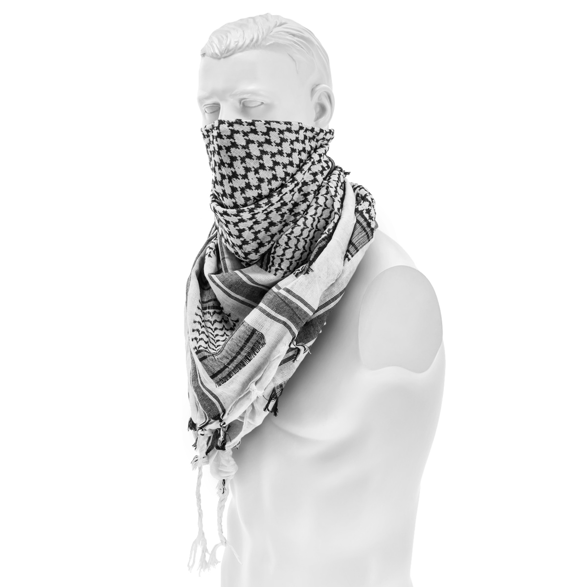 Brandit Arafat-huivi - White/Black