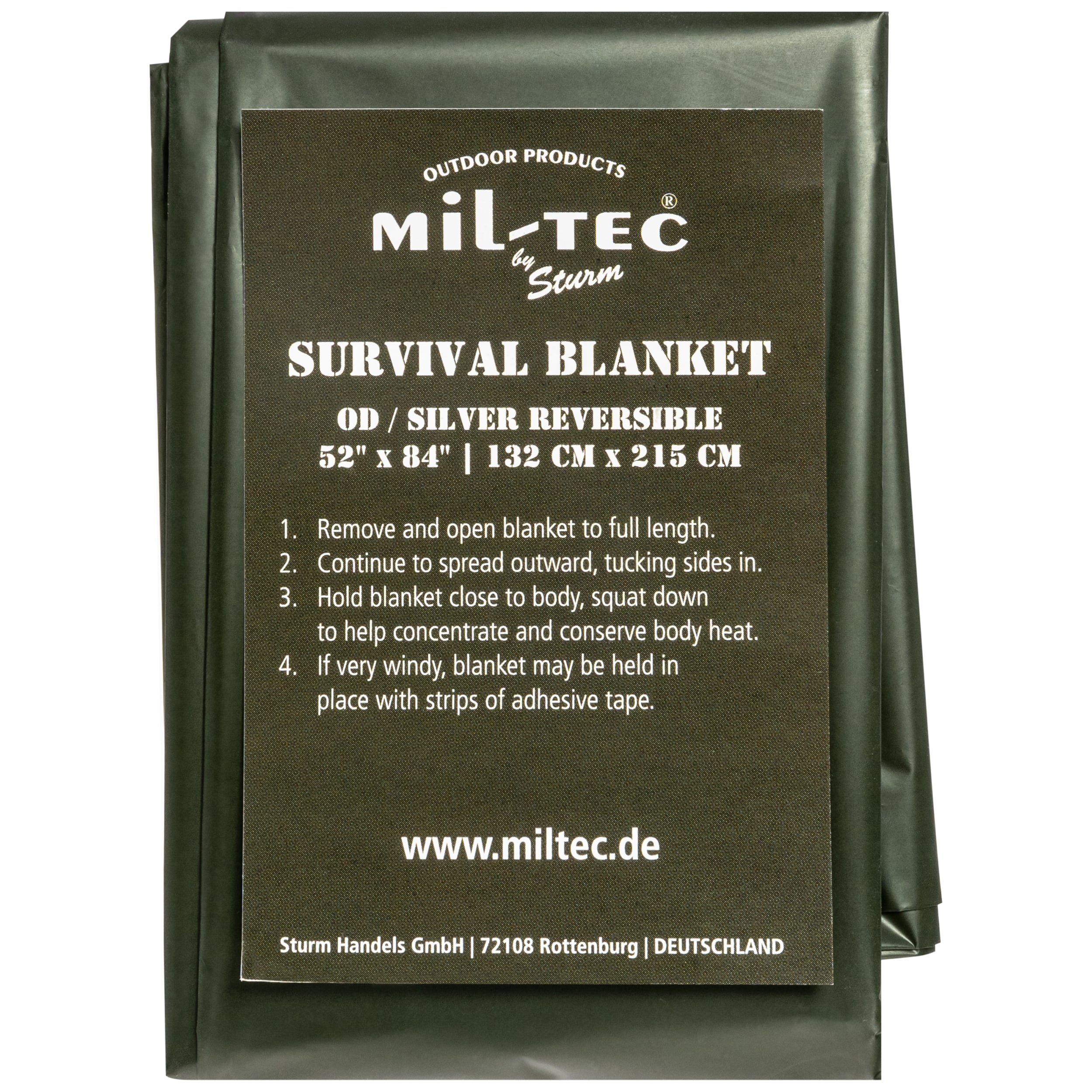 Mil-Tec Survival Blanket Lämpöpeite - Olive