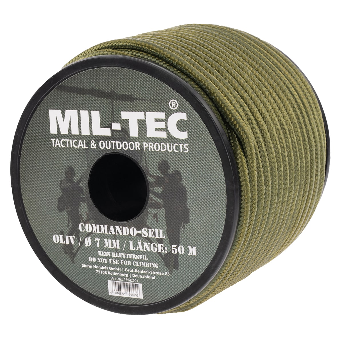 Mil-Tec Commando Köysi 50 m x 7 mm - Olive