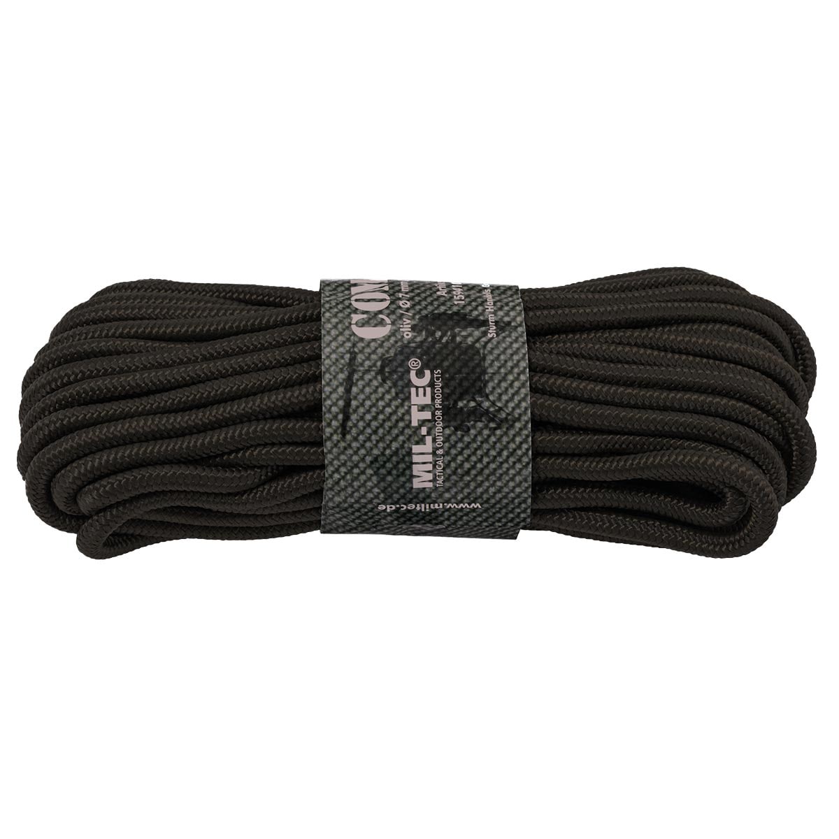 Mil-Tec 7 mm x 15 m Köysi 420 kg - Black
