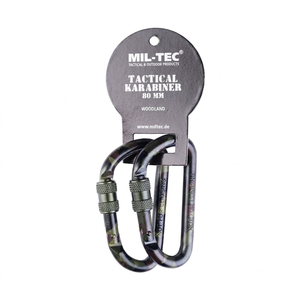 Mil-Tec Lock Alumiinikarabiini 80 mm - 2 kpl