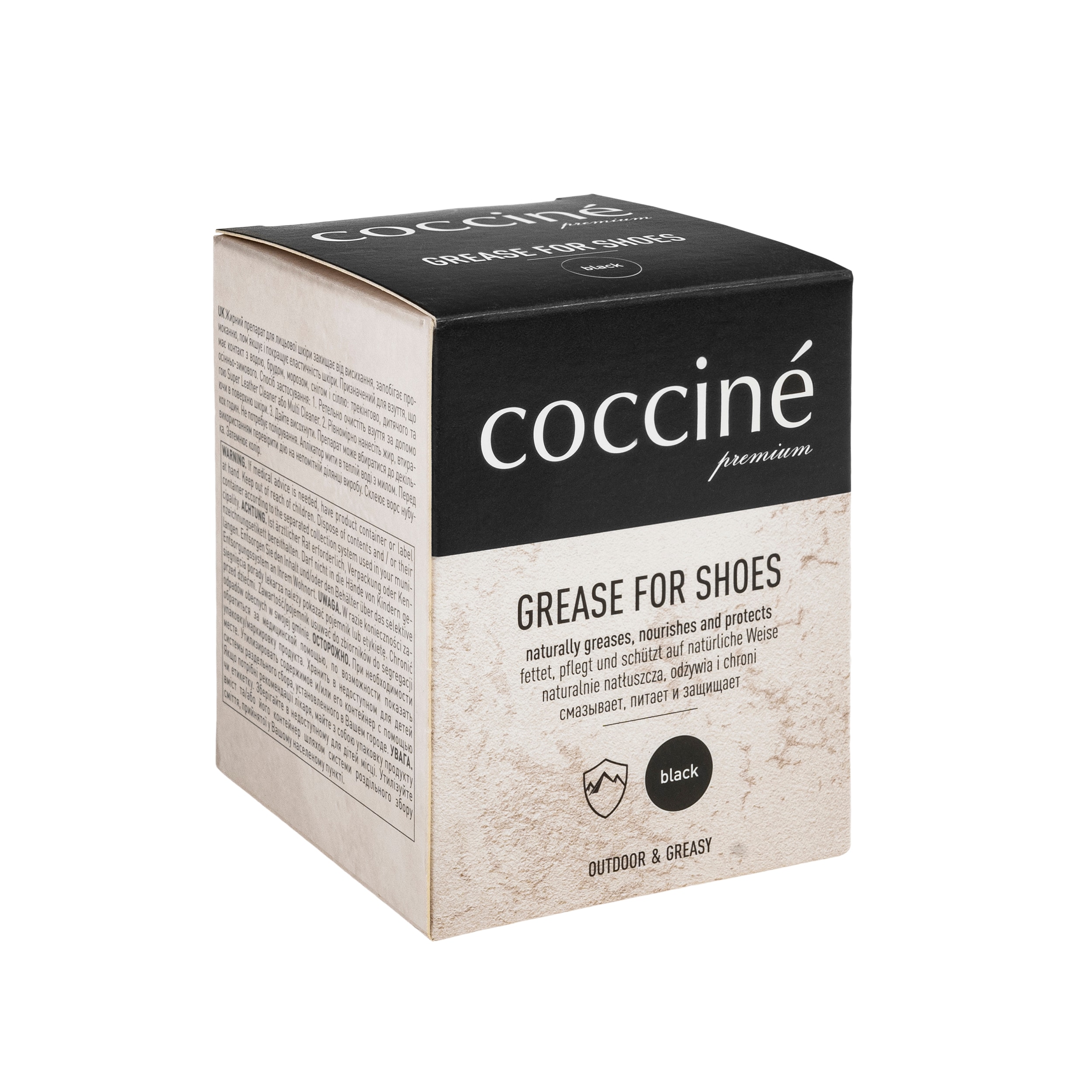 Coccine Nahkarasva pintanahoille 50 ml - musta