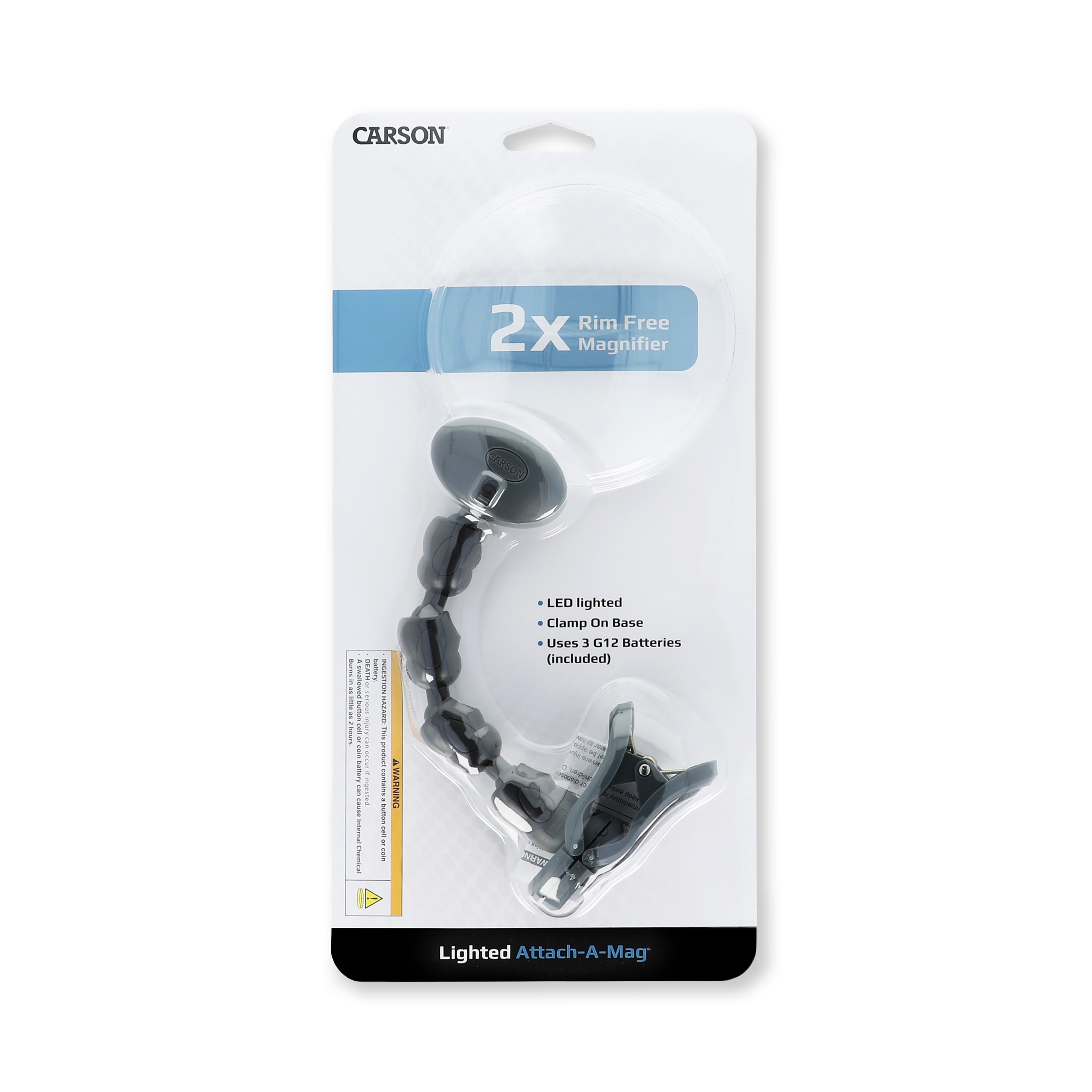 Carson Attach-A-Mag Clip 2x Suurennuslasi