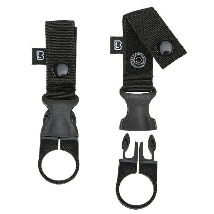 Brandit Belt and Molle Loop Bottle Holder 2 kpl - Black