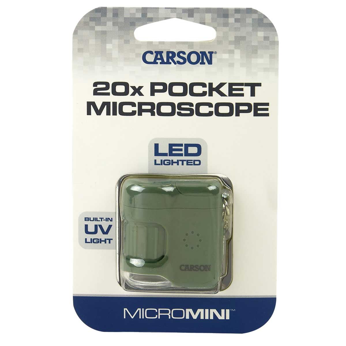 Carson MicroMini 20x Taskumikroskooppi - Green