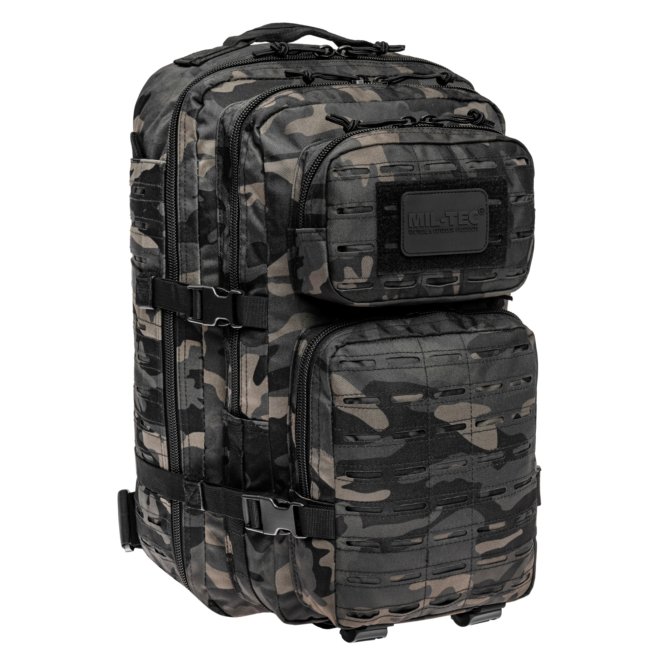 Mil-Tec Assault Pack Laser Cut Large 36 l Reppu - Dark Camo
