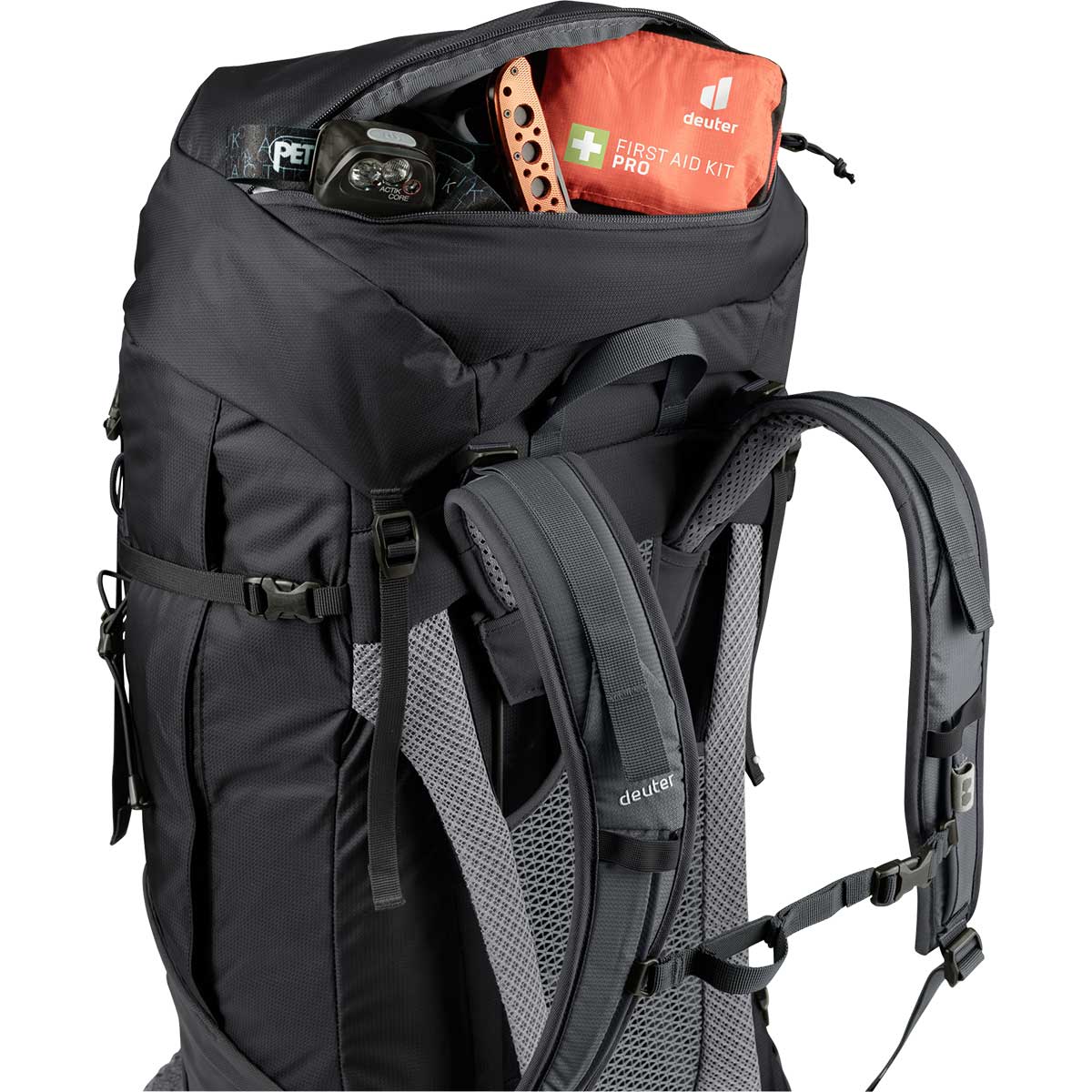Deuter Futura Air Trek 60+10 l Reppu - Black/Graphite