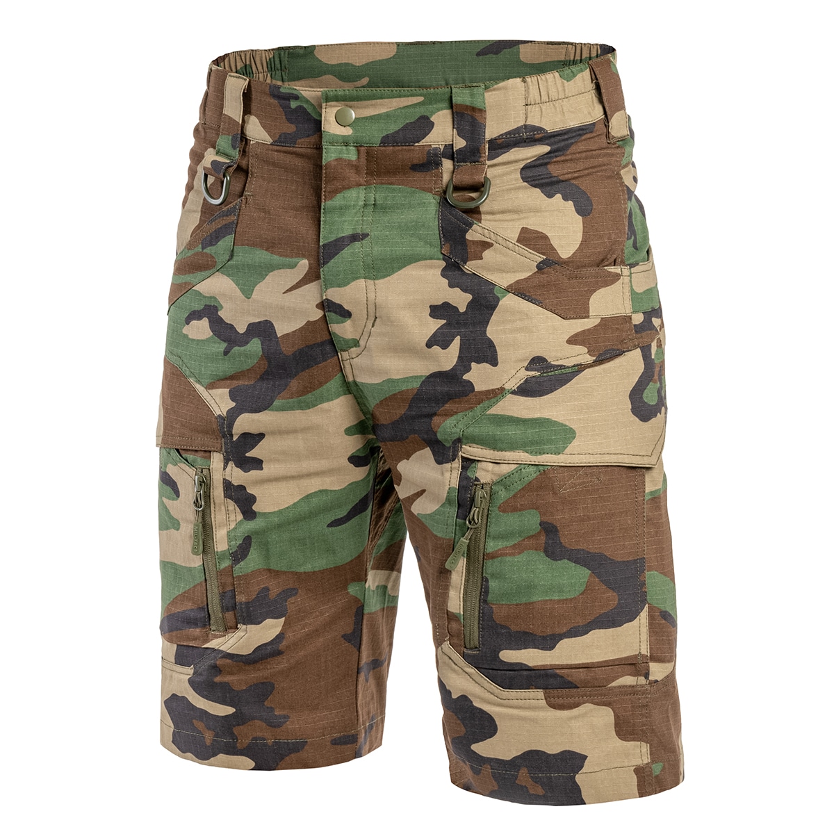 Mil-Tec Assault Rip-Stop Shorts - Woodland