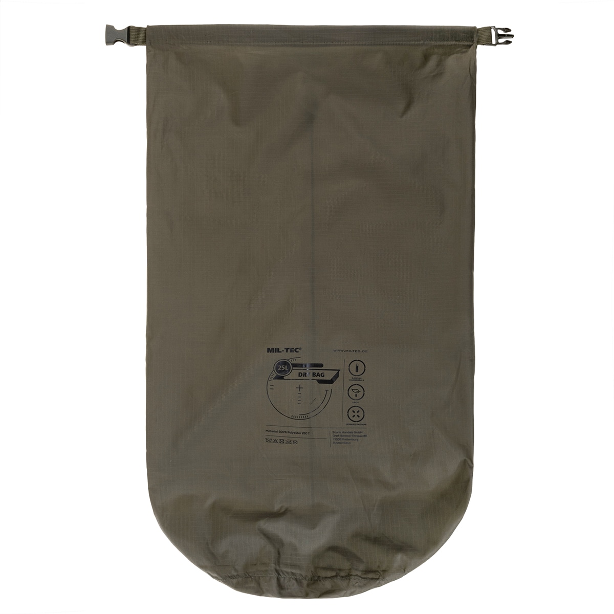 Mil-Tec Drybag Vedenpitävä pussi 25 l - Olive