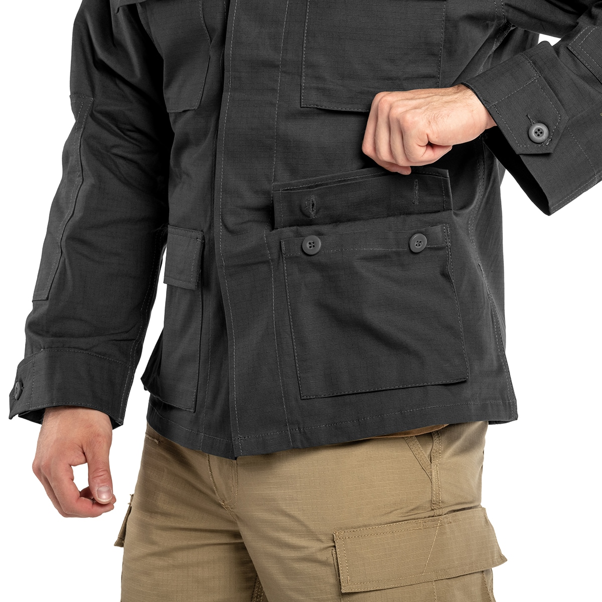 Mil-Tec Teesar BDU Rip-Stop Kenttäpusero - Black