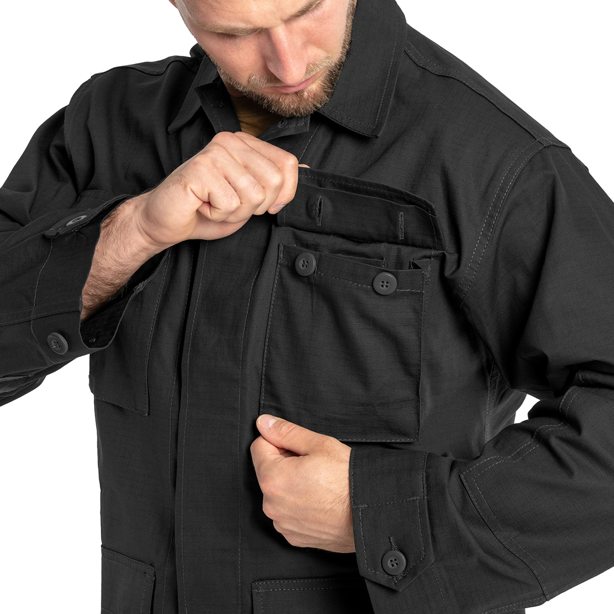Mil-Tec Teesar BDU Rip-Stop Kenttäpusero - Black