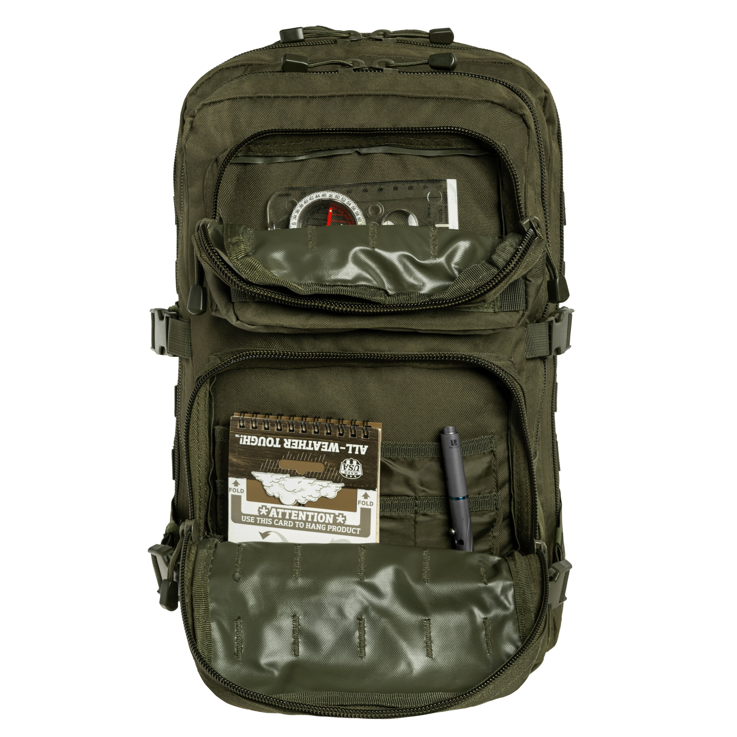 Mil-Tec Assault Pack Large Reppu 36 l - Olive