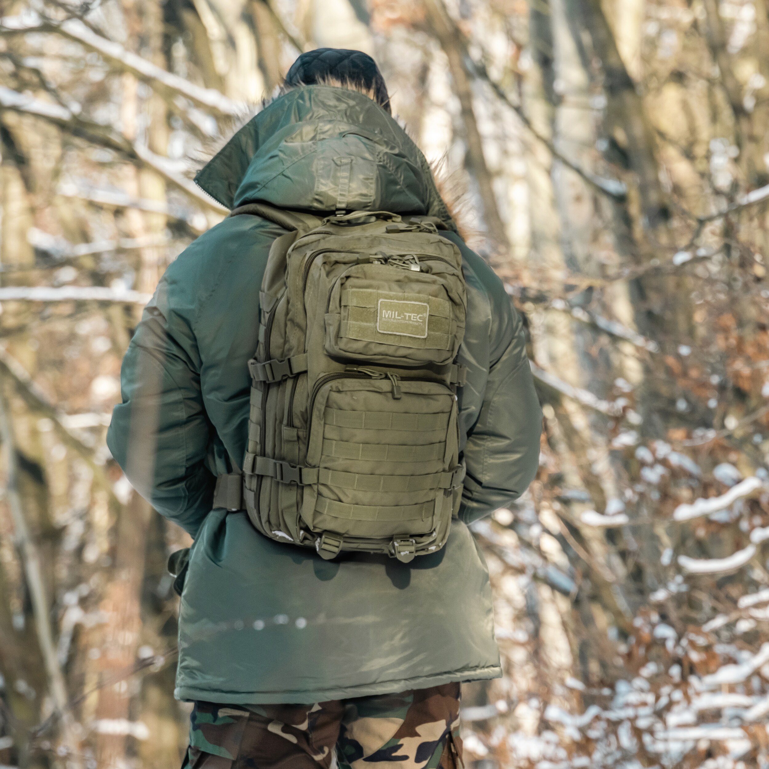 Mil-Tec Assault Pack Large Reppu 36 l - Olive