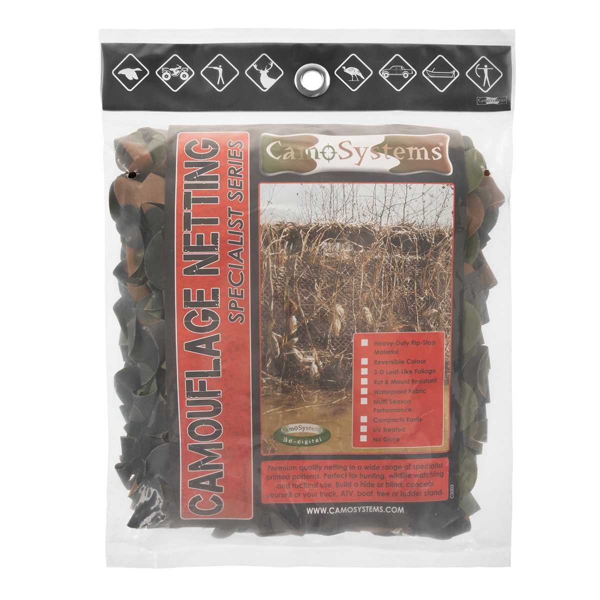 Mil-Tec CamoSystems Basic Light maastoverkko 2,2x3 m - Flecktarn