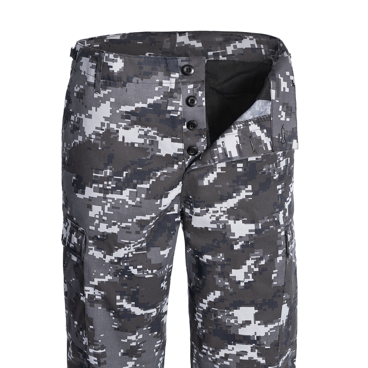 Mil-Tec US Ranger BDU Maastohousut - Black Digital