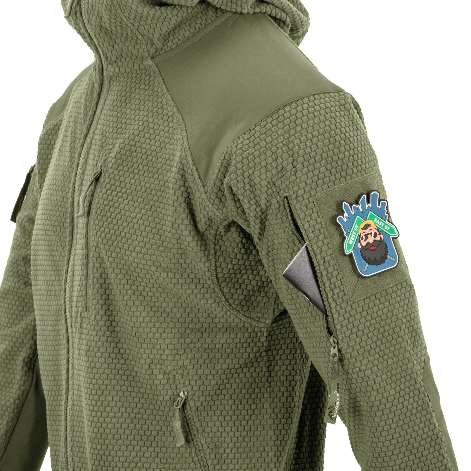 Helikon-Tex Alpha Hoodie Grid Fleece - Olive Green