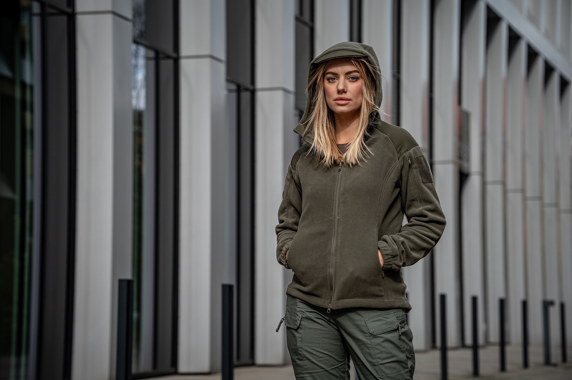 Helikon-Tex Cumulus Heavy Fleece Naisten Fleece - Taiga Green