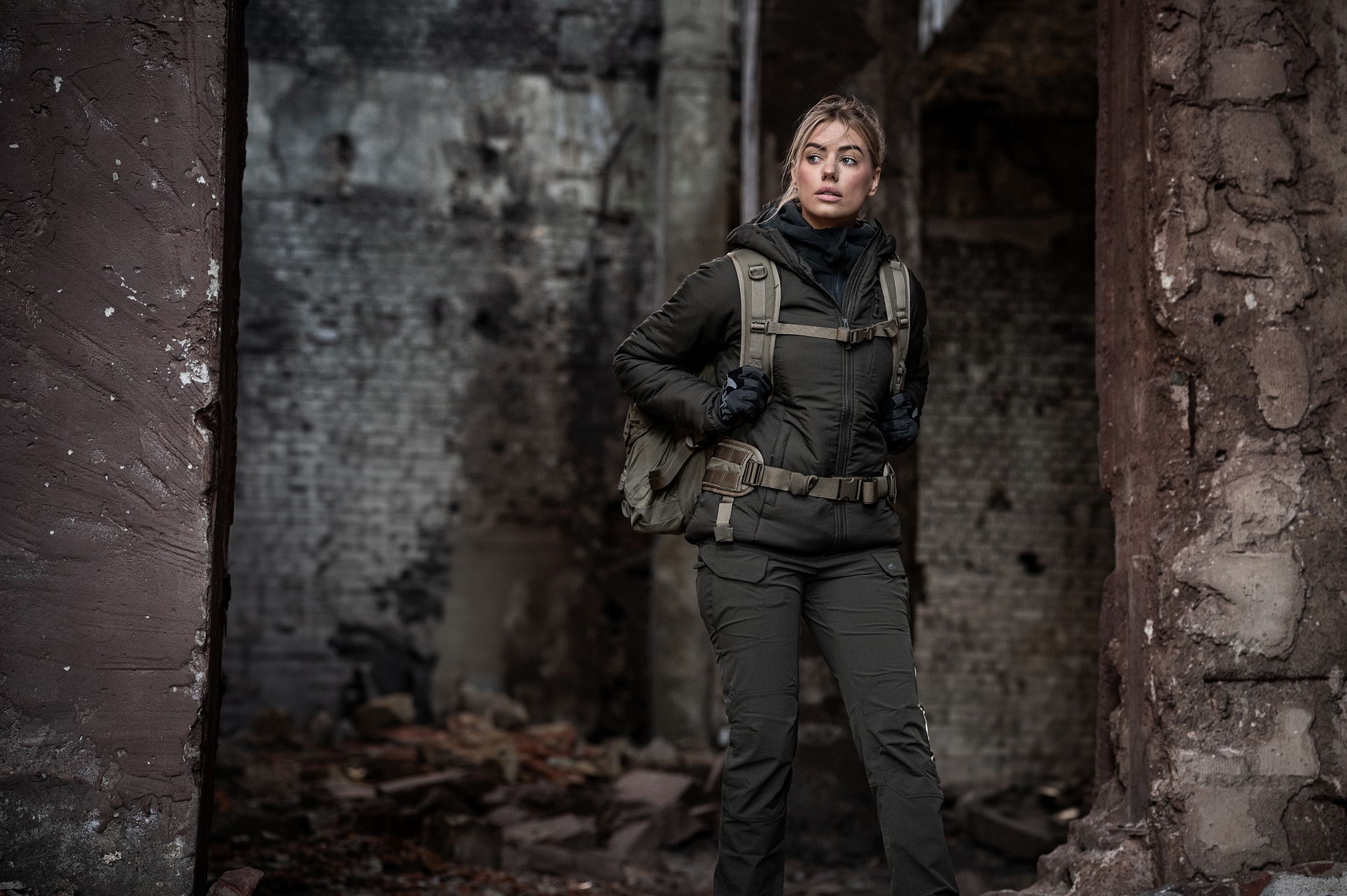 Helikon-Tex Wolfhound Hoodie Naisten Takki - Taiga Green