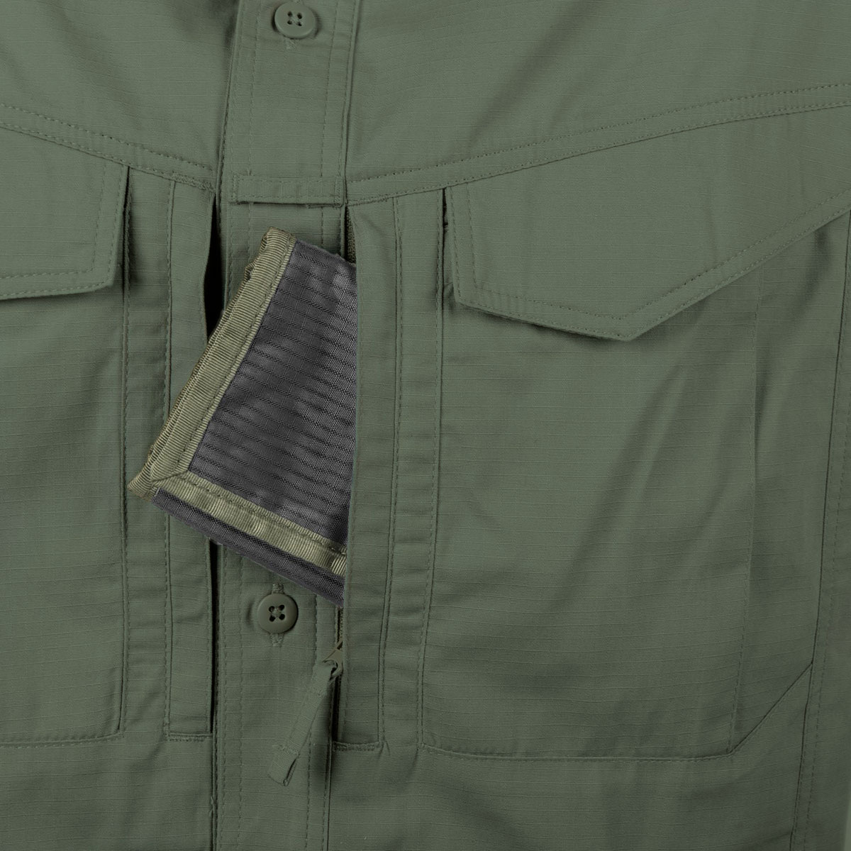 Helikon-Tex Defender Mk2 PolyCotton Ripstop Pitkähihainen Paita - Olive Green